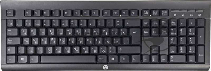 Клавиатура HP K2500, USB, Радиоканал, черный e5e78aa