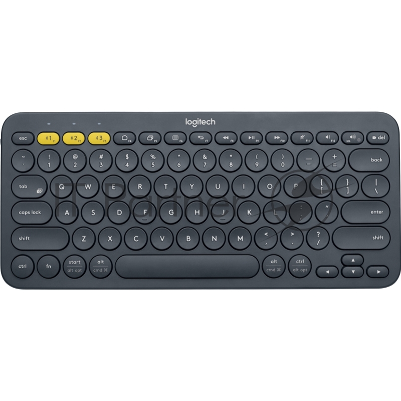 Клавиатура Logitech K380 темно-серый беспроводная BT slim Multimedia для ноутбука