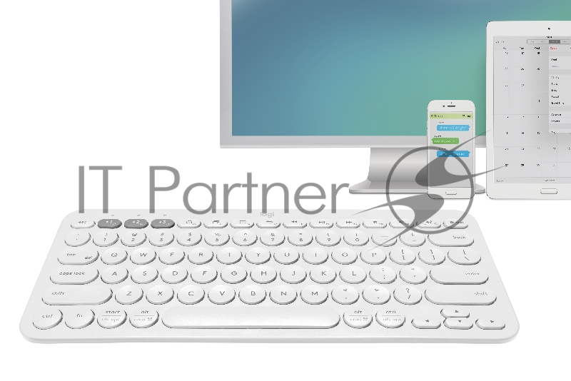 Клавиатура Logitech K380 Multi-Device белый USB беспроводная BT