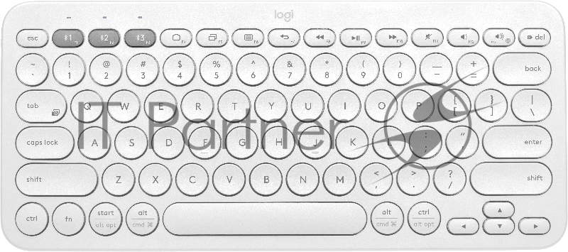 Клавиатура Logitech K380 Multi-Device белый USB беспроводная BT