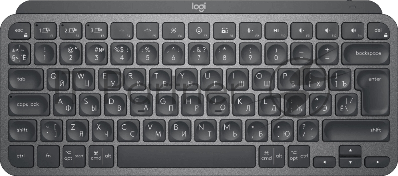 Клавиатура беспроводная Logitech MX Keys Mini Minimalist Wireless Illuminated Keyboard - GRAPHITE - RUS - INTNL (M/N: YR0084)