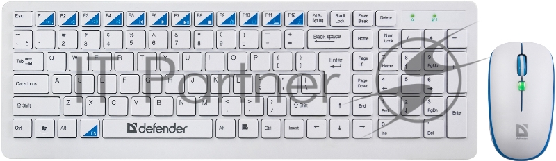 Клавиатура + мышь Defender Skyline 895 Nano W(Белый) Кл:104, 1000/1500/2000dpi