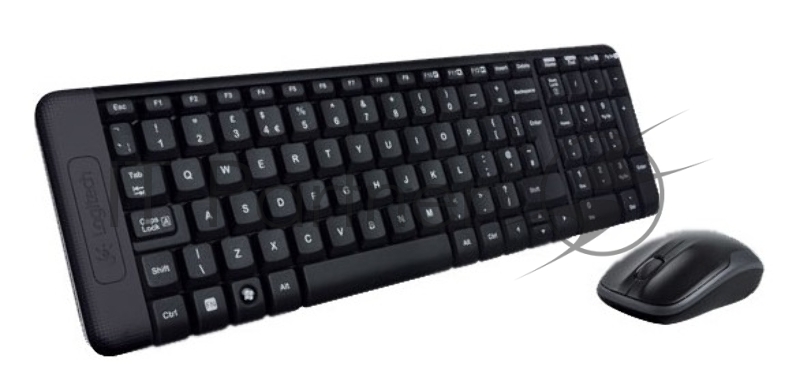 Клавиатура + мышь Logitech MK220 клав:черный мышь:черный USB беспроводная