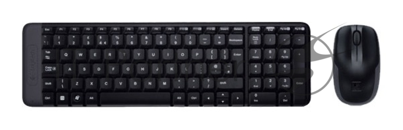 Клавиатура + мышь Logitech MK220 клав:черный мышь:черный USB беспроводная