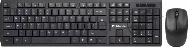 Клавиатура + мышь DEFENDER Harvard C-945 Nano черный 45945 {Кл:104+12 М:3кн, 800/1200/1600}