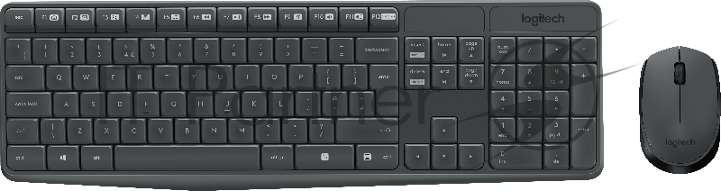 Клавиатура + мышь Logitech MK235 клав:черный мышь:черный USB беспроводная