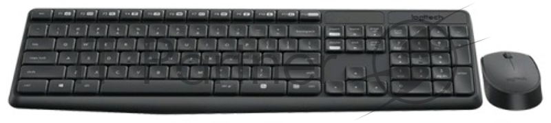 Клавиатура + мышь Logitech MK235 клав:черный мышь:черный USB беспроводная