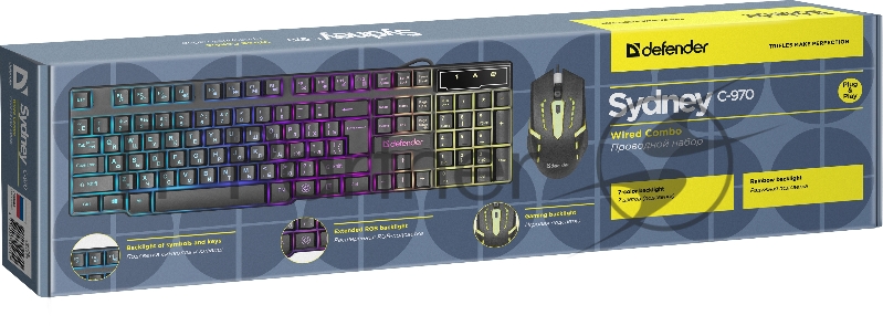 Клавиатура + Мышь Sydney C-970 RU, USB, черный DEFENDER