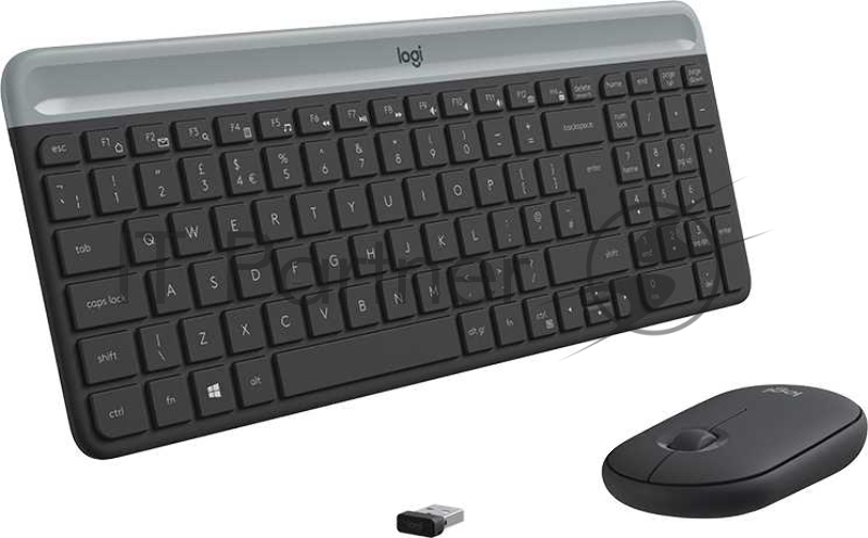 Комплект (клавиатура + мышь) Logitech Slim Wireless Keyboard and Mouse Combo MK470 GRAPHITE