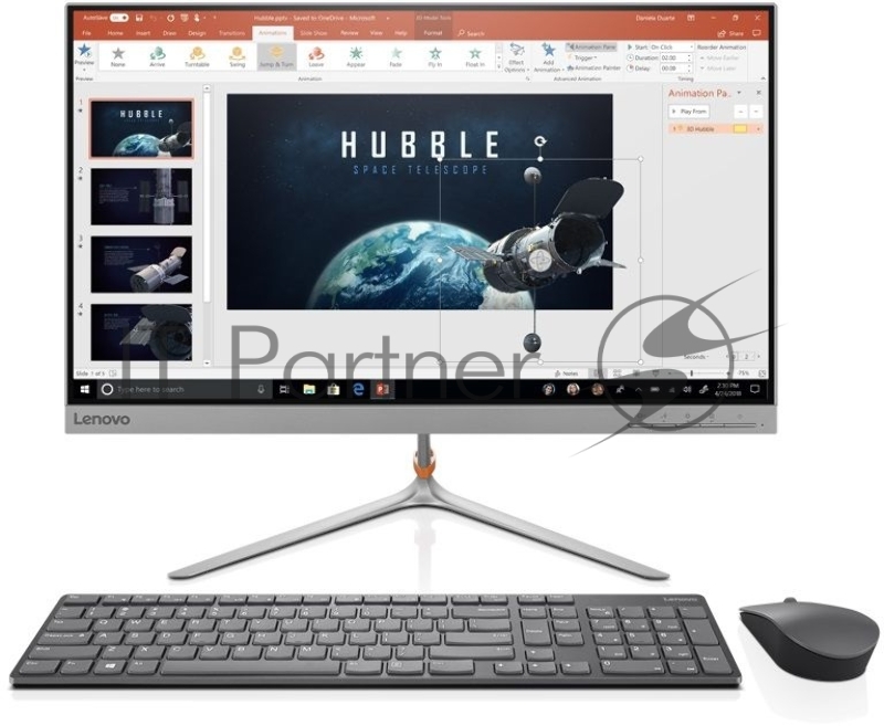Комплект (клавиатура и мышь) Lenovo Professional Ultraslim Wireless Combo Keyboard and Mouse- Russian/Cyrillic ( 1 x 2.4 GHz nano USB receiver, 1 x micro USB charging cable, 2 x AAA batteries