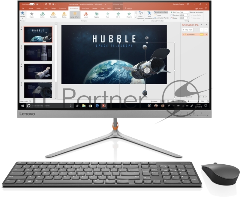 Комплект (клавиатура и мышь) Lenovo Professional Ultraslim Wireless Combo Keyboard and Mouse- Russian/Cyrillic ( 1 x 2.4 GHz nano USB receiver, 1 x micro USB charging cable, 2 x AAA batteries