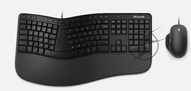 Клавиатура + мышь Microsoft Ergonomic Keyboard Kili & Mouse LionRock 4 Busines клав:черный мышь:черный USB Multimedia
