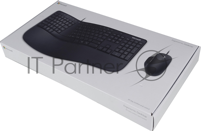Клавиатура + мышь Microsoft Ergonomic Keyboard Kili & Mouse LionRock 4 Busines клав:черный мышь:черный USB Multimedia