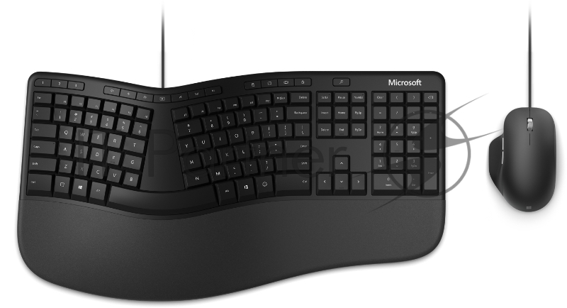 Клавиатура + мышь Microsoft Ergonomic Keyboard & Mouse клав:черный мышь:черный USB Multimedia