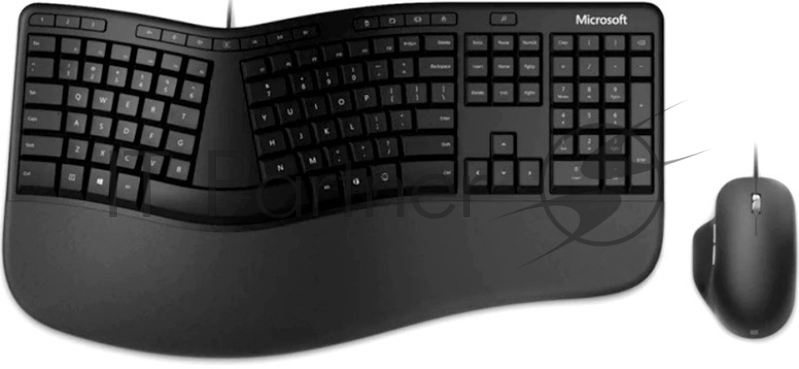 Клавиатура + мышь Microsoft Ergonomic Keyboard & Mouse клав:черный мышь:черный USB Multimedia
