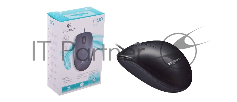 Мышь 910-001794 Logitech Mouse M90 Optical, USB Dark Grey RTL