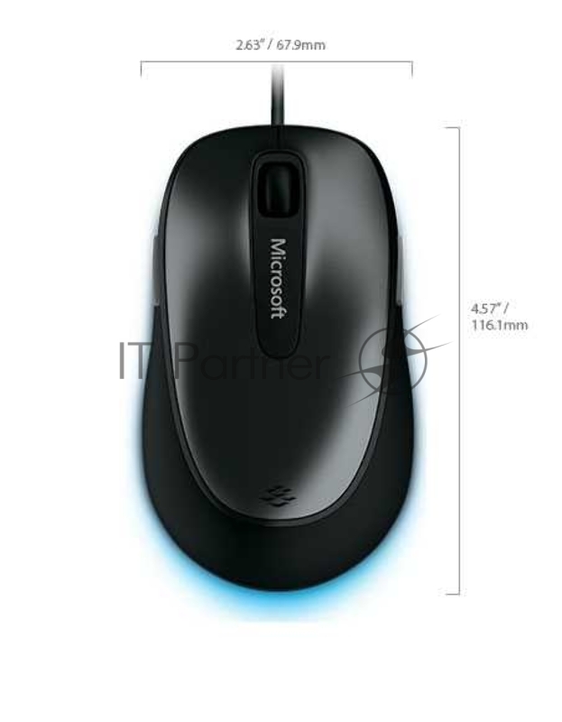 Мышь Microsoft 4500 Comfort Mouse USB Black (4FD-00024) RTL
