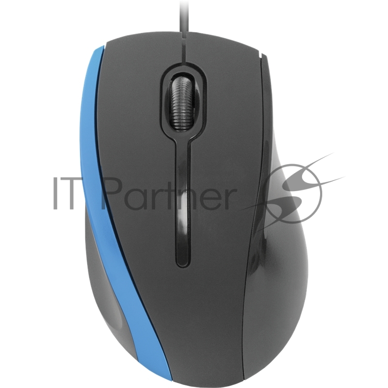 Мышь проводная Defender MM-340 черный+синий