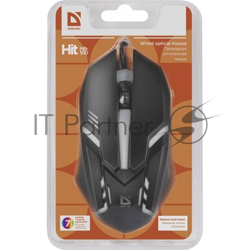 Мышь DEFENDER USB OPTICAL HIT MB-550 BLACK 52550