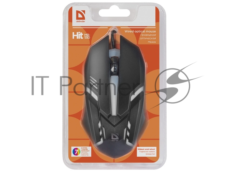 Мышь DEFENDER USB OPTICAL HIT MB-550 BLACK 52550