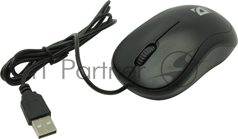 Мышь проводная Defender Patch MS-759 черный,3 кнопки, 1000 dpi 52759