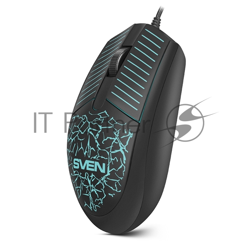 Мышь SVEN RX-70 чёрная (2+1кл. 1200DPI, подсветка, каб. 1,5м, блист.) Мышь SVEN RX-70 чёрная (2+1кл. 1200DPI, подсветка, каб. 1,5м, блист.)