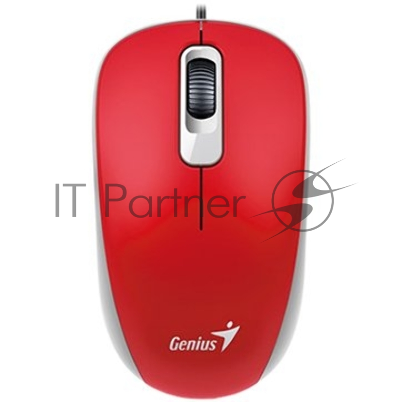 Мышь Genius Mouse DX-110 ( Cable, Optical, 1000 DPI, 3bts, USB ) Red