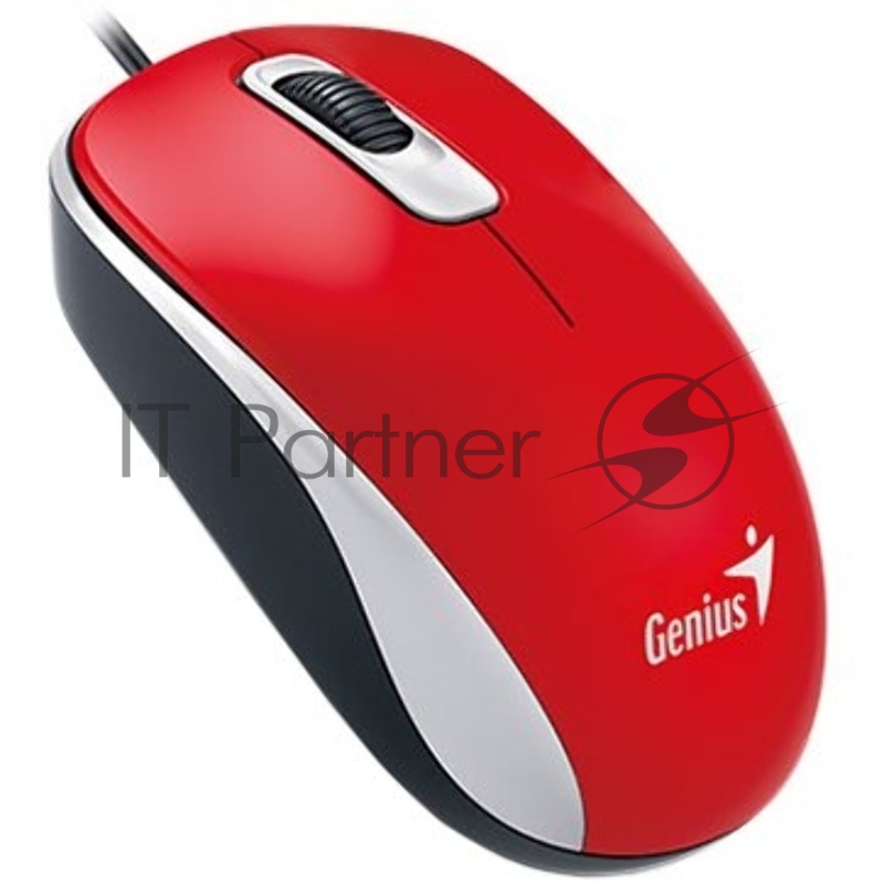 Мышь Genius Mouse DX-110 ( Cable, Optical, 1000 DPI, 3bts, USB ) Red