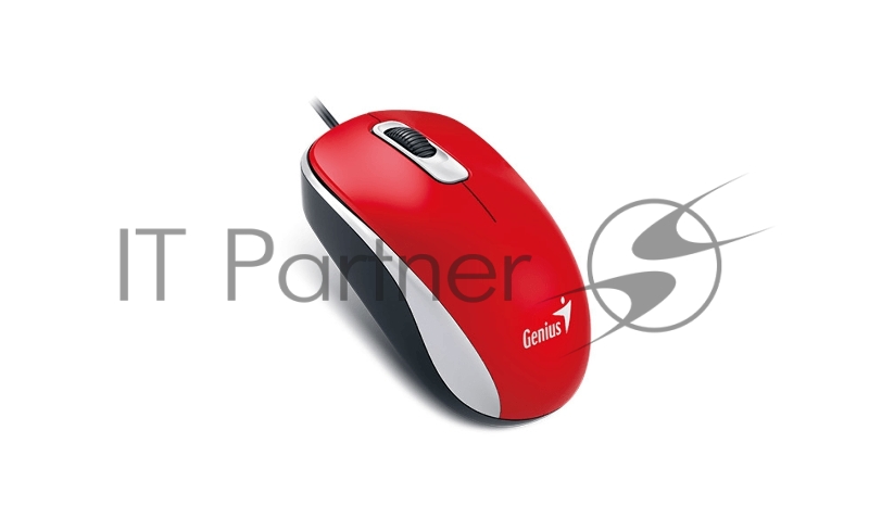 Мышь Genius Mouse DX-110 ( Cable, Optical, 1000 DPI, 3bts, USB ) Red