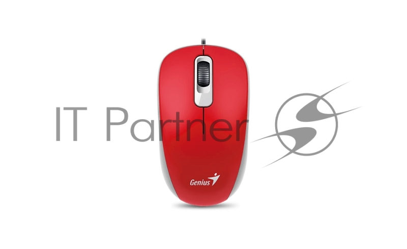 Мышь Genius Mouse DX-110 ( Cable, Optical, 1000 DPI, 3bts, USB ) Red