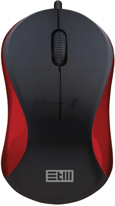 Мышь проводная USB STM 104CR черный-красный STM USB WIRED MOUSE STM 104CR black/red