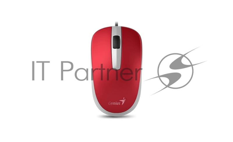 Мышь Genius Mouse DX-120 (Cable, Optical, 1000 DPI, 3bts, USB) Red