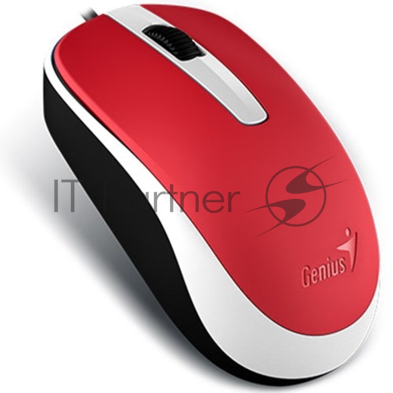 Мышь Genius Mouse DX-120 (Cable, Optical, 1000 DPI, 3bts, USB) Red