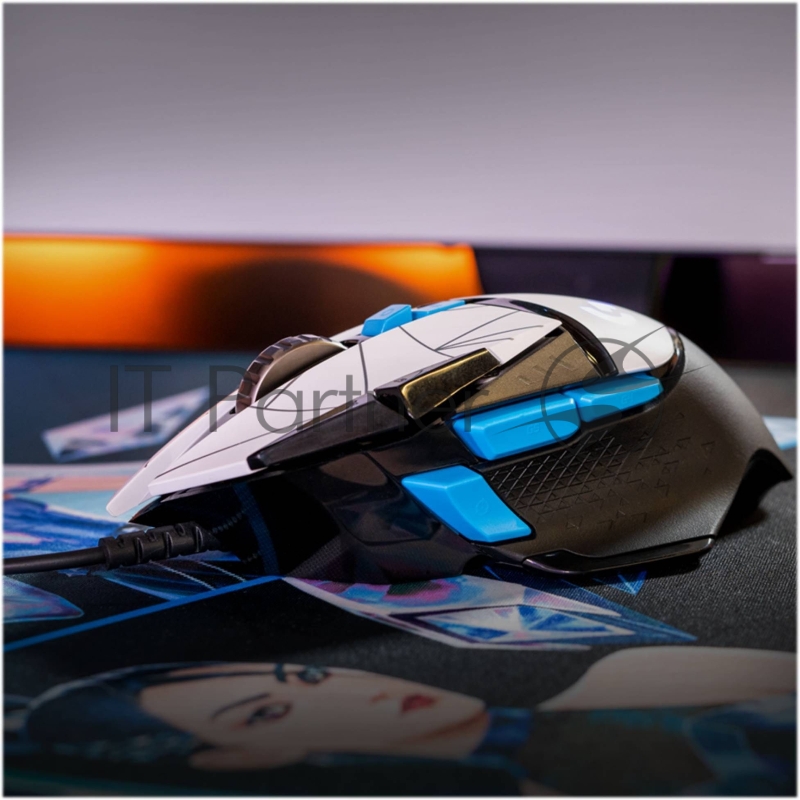 Мышь Logitech G502 Hero белый/черный оптическая (25600dpi) USB2.0 (11but)