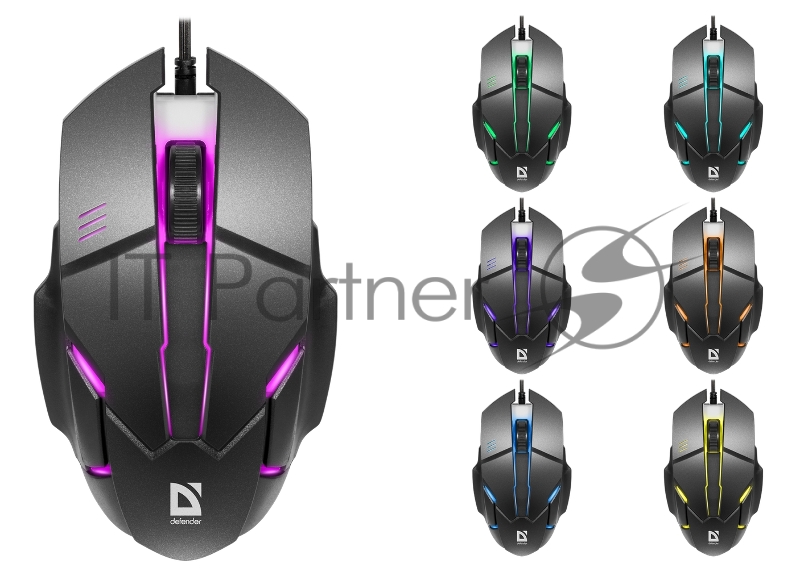 Мышка USB OPTICAL DEFENDER HOST MB-982 BLACK 52982