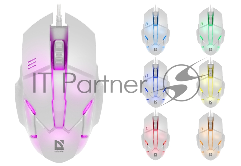 Мышка USB OPTICAL DEFENDER HOST MB-982 WHITE 52983