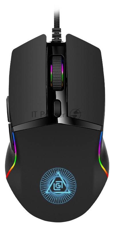 Мышь Оклик 717G PROPHECY черный оптическая (6400dpi) USB (6but)