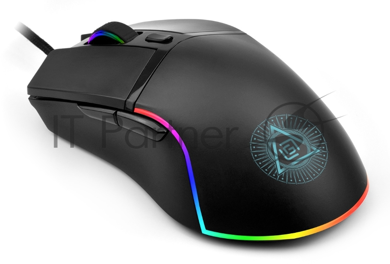 Мышь Оклик 717G PROPHECY черный оптическая (6400dpi) USB (6but)