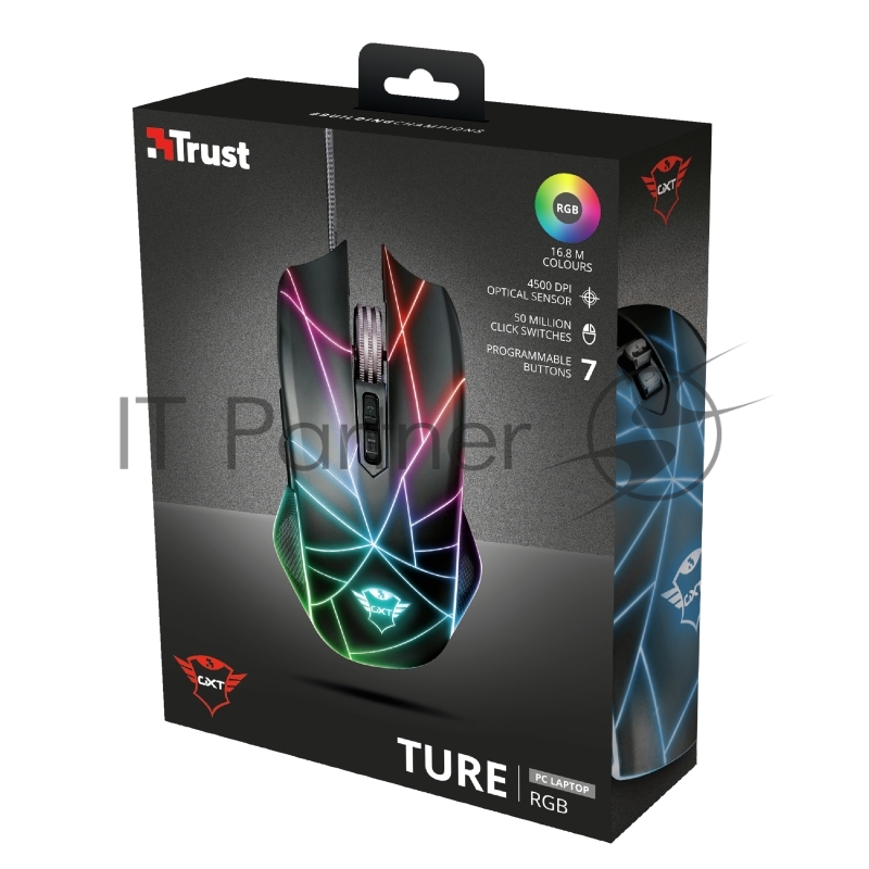 Проводная мышь Trust GXT160X TURE RGB LED MOUSE