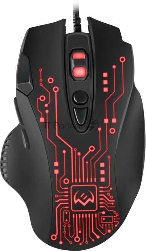 Игровая мышь SVEN RX-G715 (7+1кл., бесш. кл., 1200-3200 DPI, SoftTouch, подсветка, игров. упак)