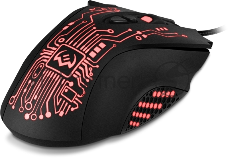 Игровая мышь SVEN RX-G715 (7+1кл., бесш. кл., 1200-3200 DPI, SoftTouch, подсветка, игров. упак)