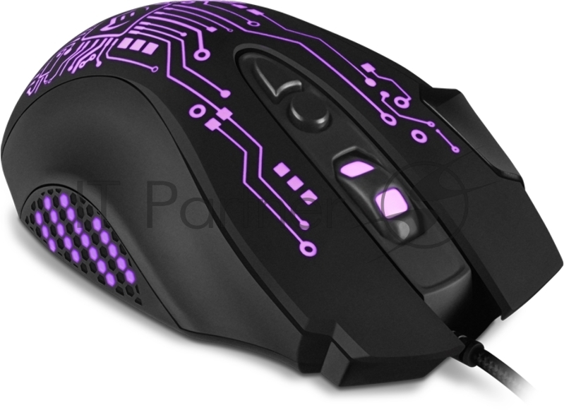 Игровая мышь SVEN RX-G715 (7+1кл., бесш. кл., 1200-3200 DPI, SoftTouch, подсветка, игров. упак)