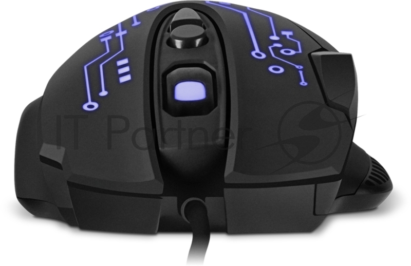 Игровая мышь SVEN RX-G715 (7+1кл., бесш. кл., 1200-3200 DPI, SoftTouch, подсветка, игров. упак)