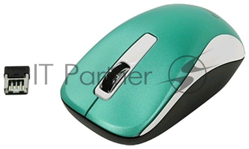 Мышь Genius NX-7010 Turquoise Metallic style. 2.4Ghz wireless BlueEye mouse 1200 dpi powerful BlueEye AA x 1