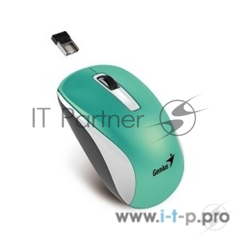 Мышь Genius NX-7010 Turquoise Metallic style. 2.4Ghz wireless BlueEye mouse 1200 dpi powerful BlueEye AA x 1