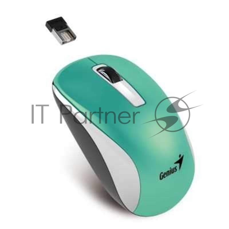 Мышь Genius NX-7010 Turquoise Metallic style. 2.4Ghz wireless BlueEye mouse 1200 dpi powerful BlueEye AA x 1