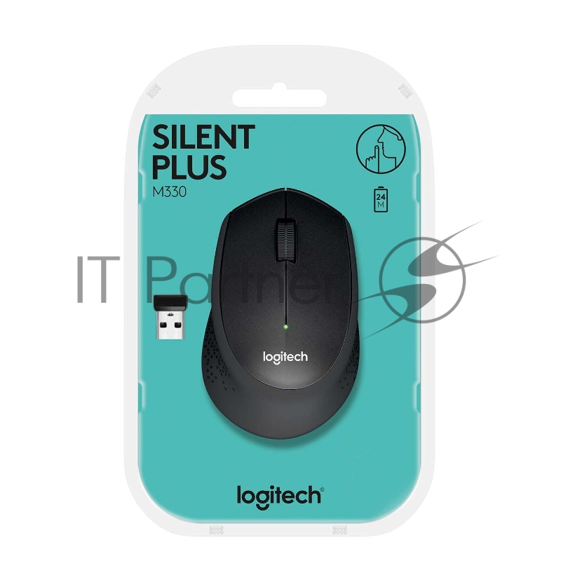 Мышь 910-004909 Logitech M330 SILENT PLUS - BLACK - 2.4GHZ - EMEA