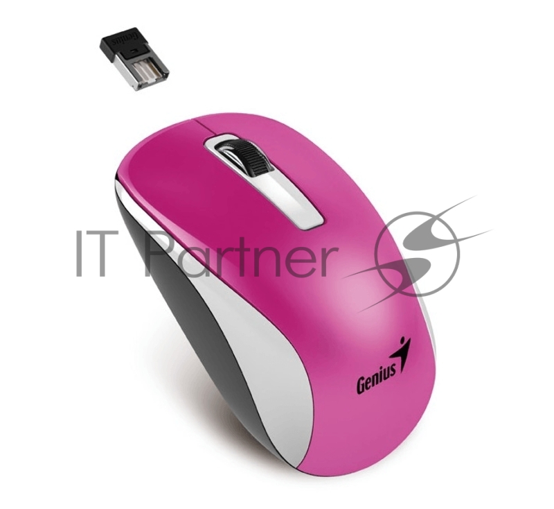 Мышь Genius беспроводная NX-7010 (малиновый металлик, BlueEye 1200dpi)