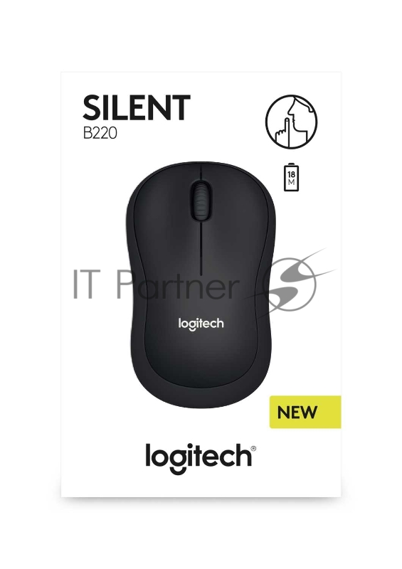 Мышь Logitech B220 SILENT - BLACK - 2.4GHZ - EMEA - B2B CLOSED BOX