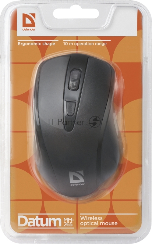 Мышь USB OPTICAL WRL MM-265 BLACK 52265 DEFENDER